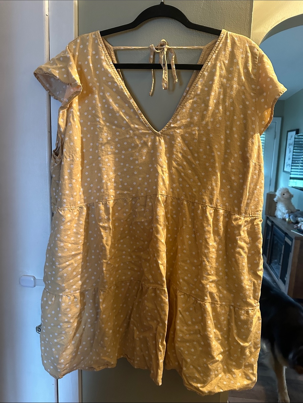 Abercrombie & Fitch Yellow Polka Dot Mini Dress